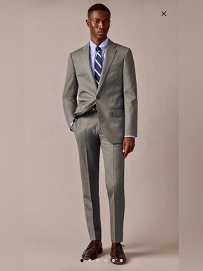 J.Crew Ludlow Slim Suit Jacket 36S & Pants 28x32 – Loro Piana Super 120s Wool